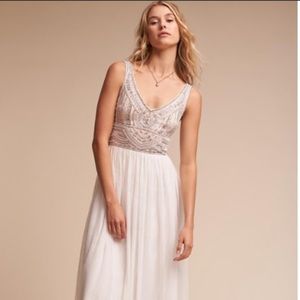Anthropologie x BHLDN Sterling Beaded Maxi Dress